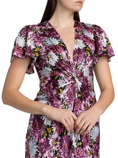 Cinq à Sept Women's Kordyn Dahlia Print Maxi Dress - Lavender Crystal Multi | Thumbnail 6 Cinq à Sept Women's Kordyn Dahlia Print Maxi Dress - Lavender Crystal Multi | Thumbnail 6