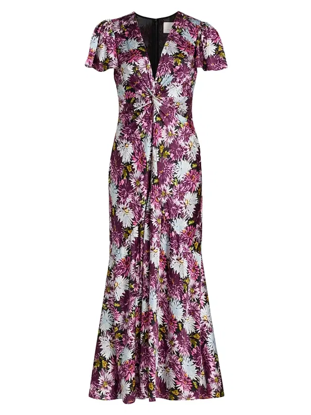 Cinq à Sept Women's Kordyn Dahlia Print Maxi Dress - Lavender Crystal Multi