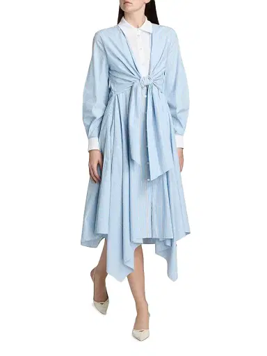 Cinq à Sept Women's Evie Viviette Striped Midi-Shirtdress | Thumbnail 2 Cinq à Sept Women's Evie Viviette Striped Midi-Shirtdress | Thumbnail 2