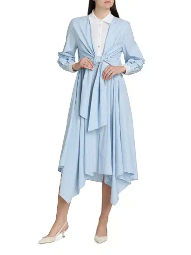 Cinq à Sept Women's Evie Viviette Striped Midi-Shirtdress | Thumbnail 3 Cinq à Sept Women's Evie Viviette Striped Midi-Shirtdress | Thumbnail 3