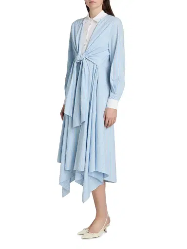 Cinq à Sept Women's Evie Viviette Striped Midi-Shirtdress | Thumbnail 4 Cinq à Sept Women's Evie Viviette Striped Midi-Shirtdress | Thumbnail 4