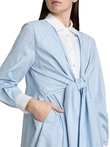Cinq à Sept Women's Evie Viviette Striped Midi-Shirtdress | Thumbnail 6 Cinq à Sept Women's Evie Viviette Striped Midi-Shirtdress | Thumbnail 6