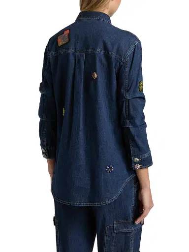 Cinq à Sept Women's Vera Embellished Denim Jacket | Thumbnail 5