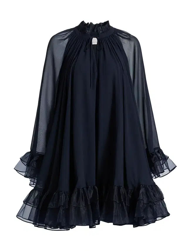 Cinq à Sept Women's Clairette Ruffled Minidress - Navy