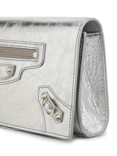 Balenciaga Women's Le City Leather Wallet - Silver | Thumbnail 6