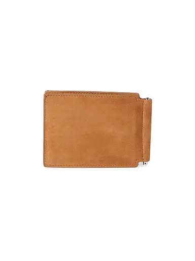 Brunello Cucinelli Men's Nubuck Money Clip Wallet - Cognac | Thumbnail 4