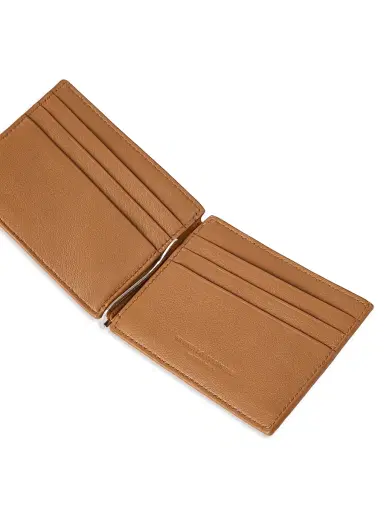 Brunello Cucinelli Men's Nubuck Money Clip Wallet - Cognac | Thumbnail 5