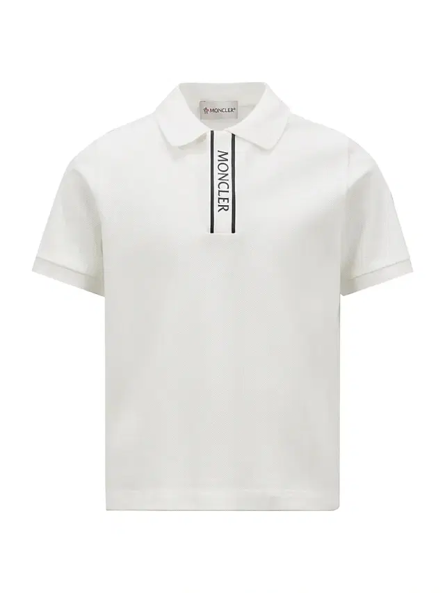 Moncler Little Boy's & Boy's Polo Shirt in Cotton Piquet - White