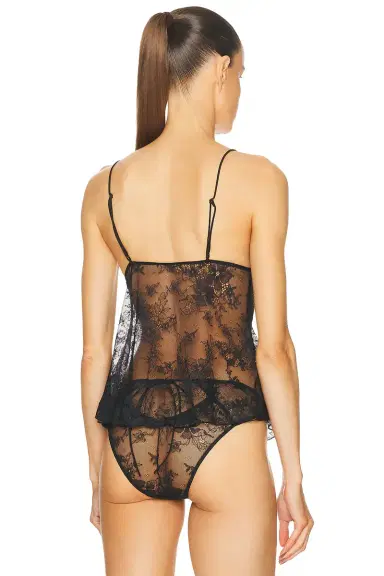 Skims Ultra Fine Lace Open Front Cami Top | Thumbnail 3