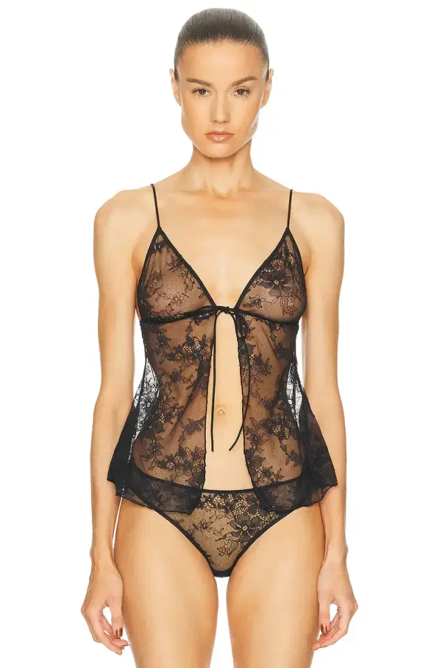 SKIMS Ultra Fine Lace Open Front Cami Top