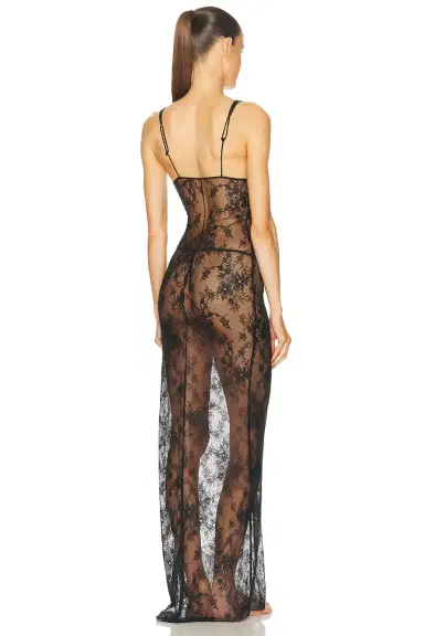 Skims Ultra Fine Lace Long Slip Dress | Thumbnail 3 Skims Ultra Fine Lace Long Slip Dress | Thumbnail 3