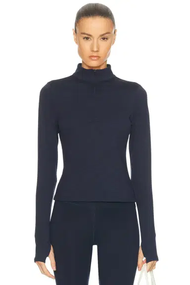 Splits59 Stevie Active Rib Half Zip Waist Length Top | Thumbnail 3 Splits59 Stevie Active Rib Half Zip Waist Length Top | Thumbnail 3