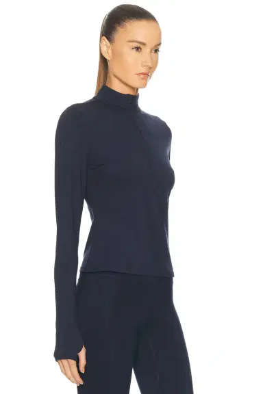 Splits59 Stevie Active Rib Half Zip Waist Length Top | Thumbnail 4 Splits59 Stevie Active Rib Half Zip Waist Length Top | Thumbnail 4