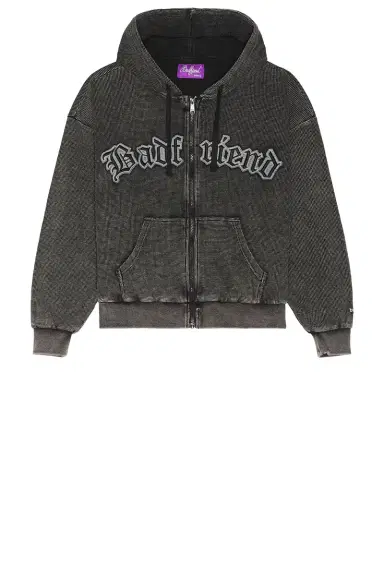 Badfriend Waffle Knit Full Zip Hoodie | Thumbnail 7 Badfriend Waffle Knit Full Zip Hoodie | Thumbnail 7