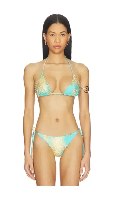 Luli Fama Seamless Triangle Bikini Top | Thumbnail 1 Luli Fama Seamless Triangle Bikini Top | Thumbnail 1