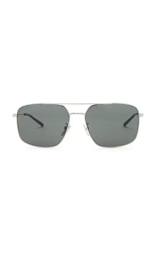 Gucci Web Stripe Rectangular Sunglasses
