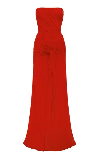 Alex Perry Strapless Ruched Jersey Gown | Thumbnail 1 Alex Perry Strapless Ruched Jersey Gown | Thumbnail 1