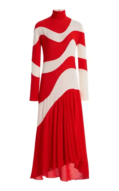 Bottega Veneta Cotton-Silk Crepe Midi Dress | Thumbnail 1