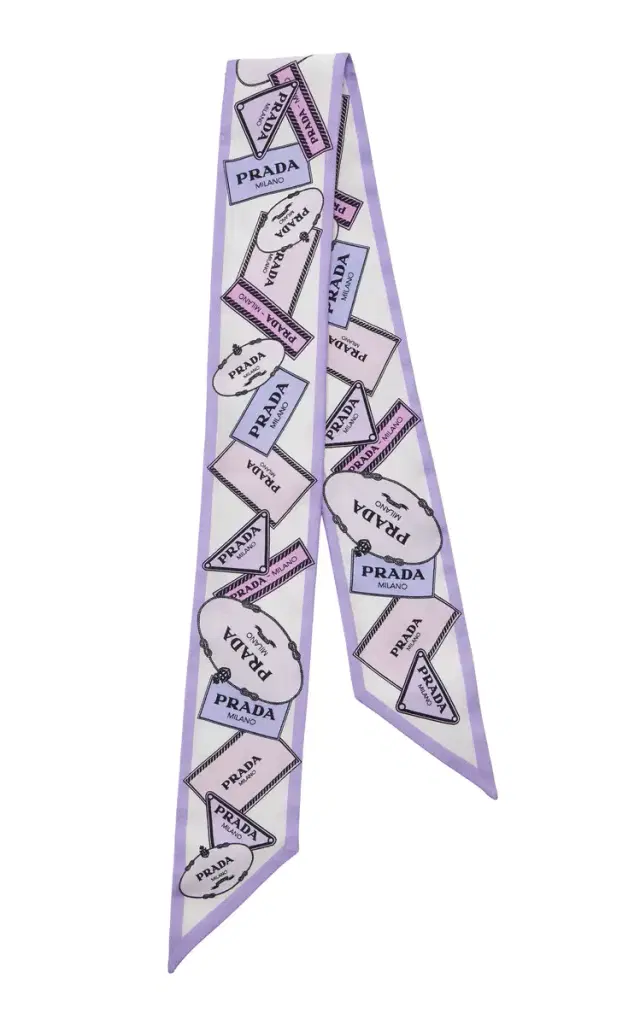 Prada Heritage-Print Silk Twill Scarf