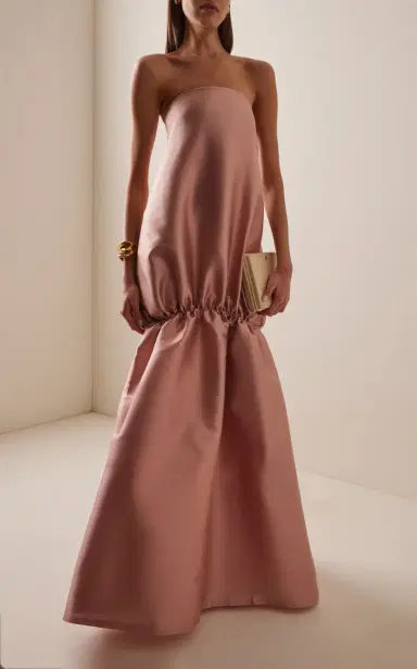Greta Constantine Exclusive Riedel Flounce Satin Gown | Thumbnail 3 Greta Constantine Exclusive Riedel Flounce Satin Gown | Thumbnail 3