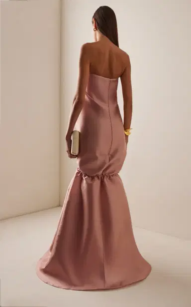 Greta Constantine Exclusive Riedel Flounce Satin Gown | Thumbnail 4 Greta Constantine Exclusive Riedel Flounce Satin Gown | Thumbnail 4