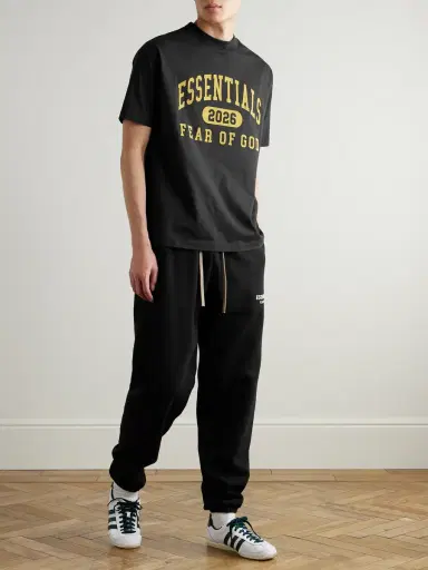 Fear of God Essentials Logo-Print Cotton-Jersey T-Shirt - Men | Thumbnail 2