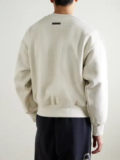 Fear of God Essentials Logo-Embossed Cotton-Blend Jersey Sweatshirt - Men | Thumbnail 3 Fear of God Essentials Logo-Embossed Cotton-Blend Jersey Sweatshirt - Men | Thumbnail 3