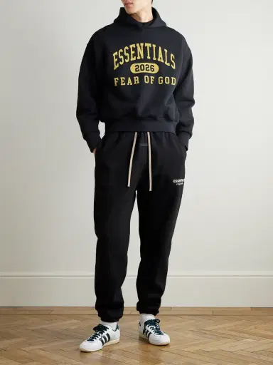 Fear of God Essentials Logo-Print Cotton-Blend Jersey Hoodie - Men | Thumbnail 2