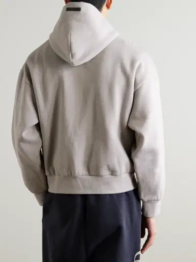 Fear of God Essentials Logo-Print Cotton-Blend Jersey Hoodie - Men | Thumbnail 3 Fear of God Essentials Logo-Print Cotton-Blend Jersey Hoodie - Men | Thumbnail 3