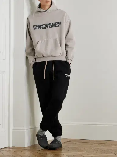 Fear of God Essentials 90s Logo-Print Cotton-Jersey Hoodie - Men | Thumbnail 2