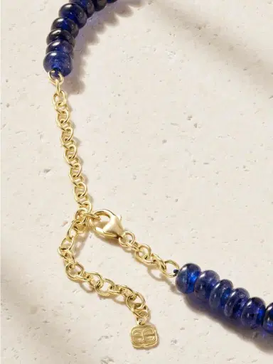 Sydney Evan Celestial 14-karat Gold, Sapphire, Diamond And Enamel Necklace | Thumbnail 3