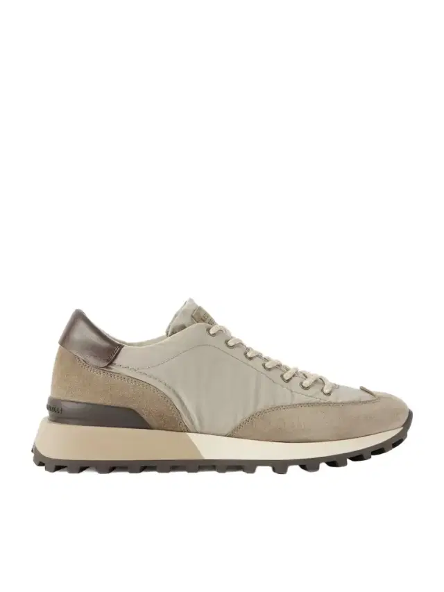 Leather And Suede-trimmed Shell Sneakers