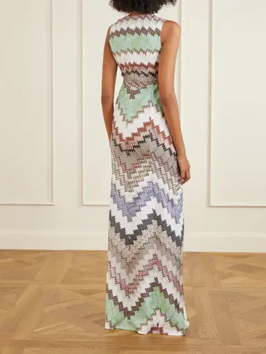 Missoni Striped Metallic Crochet-knit Maxi Dress | Thumbnail 3