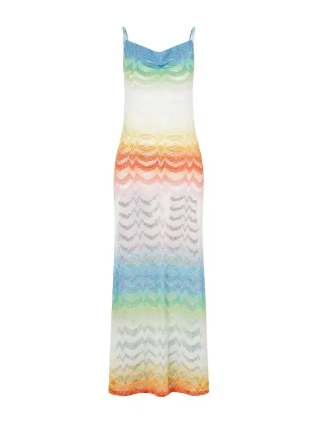 Striped Metallic Crochet-knit Coverup