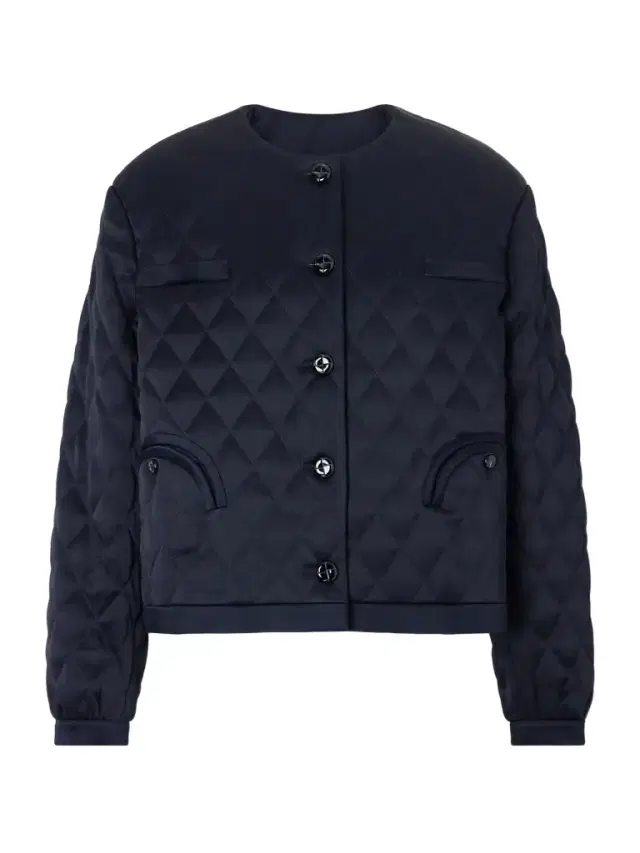 Gliss Cropped Quilted Satin Jacket
