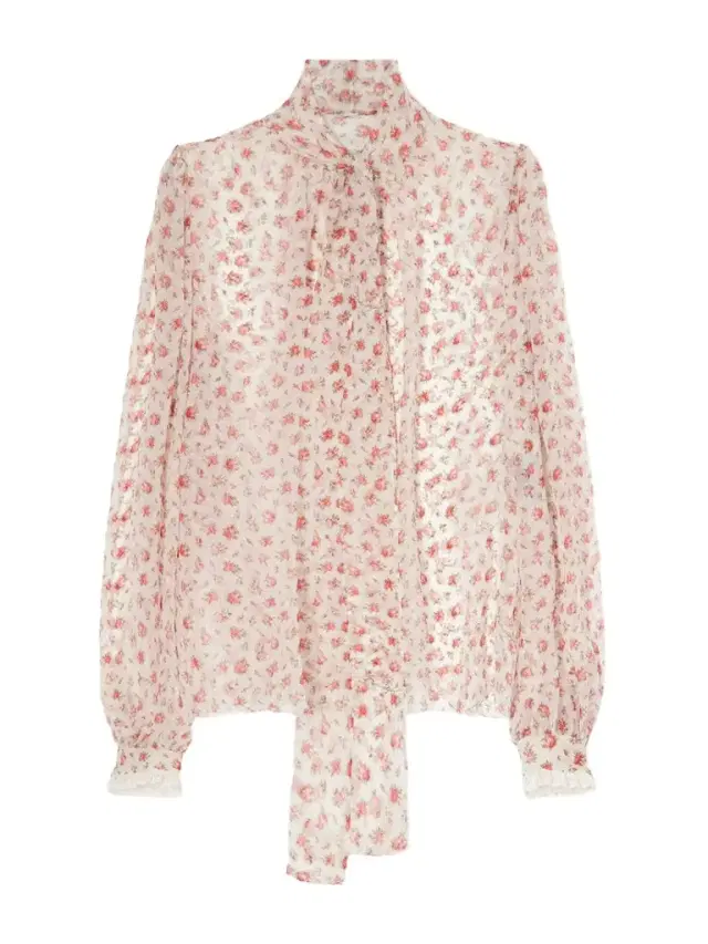 Floral-print Silk-blend Chiffon Blouse