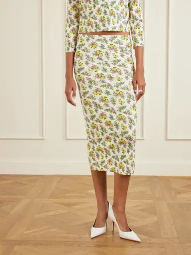 Dolce & Gabbana Floral-print Ribbed-knit Midi Skirt | Thumbnail 3 Dolce & Gabbana Floral-print Ribbed-knit Midi Skirt | Thumbnail 3