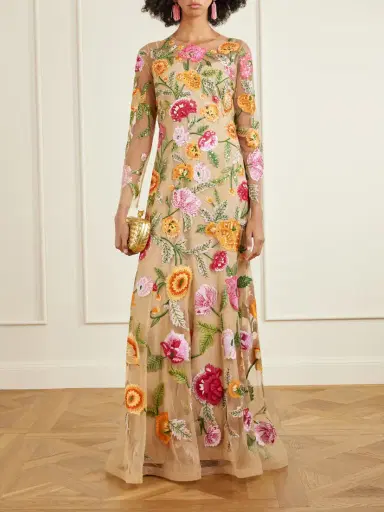 Carolina Herrera Sequin-detailed Embroidered Tulle Gown | Thumbnail 2