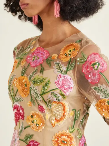 Carolina Herrera Sequin-detailed Embroidered Tulle Gown | Thumbnail 4