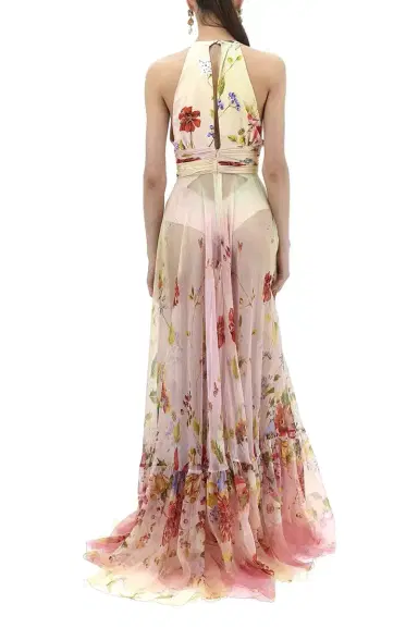 Roberto Cavalli Miami Flowers Long Dress | Thumbnail 3
