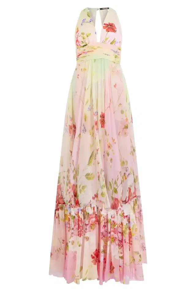 Miami Flowers Long Dress