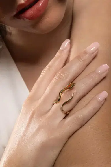 Gas Bijoux Orange Brown Naja Ring | Thumbnail 2 Gas Bijoux Orange Brown Naja Ring | Thumbnail 2