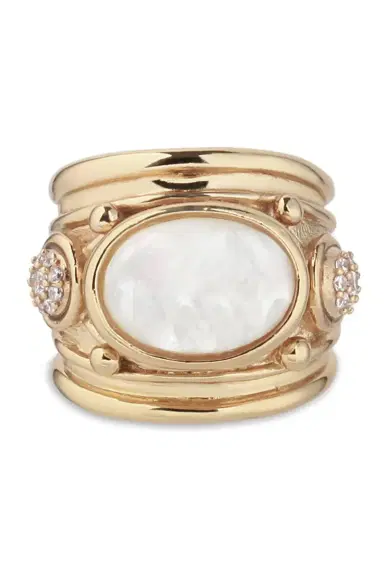 Gas Bijoux Pearl Rhinestone Simone Ring | Thumbnail 1 Gas Bijoux Pearl Rhinestone Simone Ring | Thumbnail 1