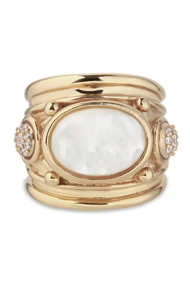 Gas Bijoux Pearl Rhinestone Simone Ring