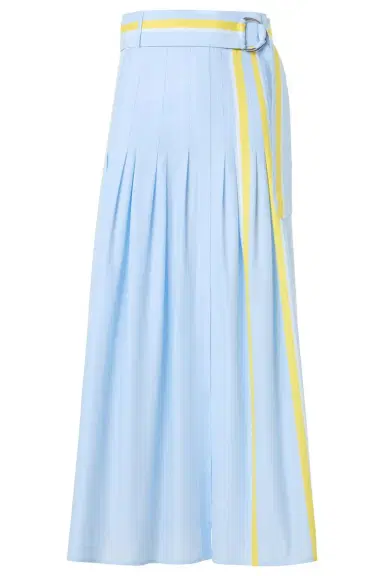 Akris punto Stripe Pleated Midi Skirt | Thumbnail 1