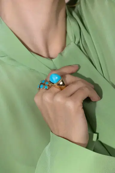 Robinson Pelham Sugar Loaf Turquoise Ring | Thumbnail 4