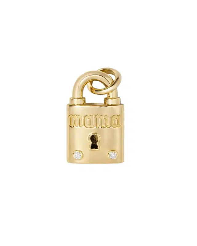 Jennifer Fisher Personalized Medium Lock with Two Diamonds