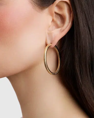Jennifer Fisher 1.5 Madison Ave Baby Hoops | Thumbnail 2 Jennifer Fisher 1.5 Madison Ave Baby Hoops | Thumbnail 2