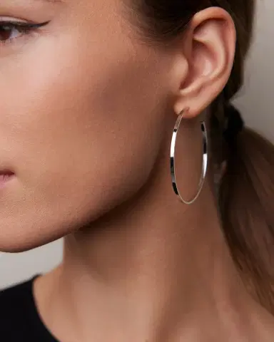 Jennifer Fisher 2 Flat Thread Hoops | Thumbnail 2