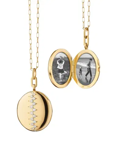 Monica Rich Kosann "Catherine" Staggered Diamond Locket | Thumbnail 1